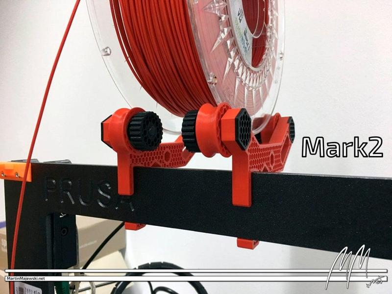 Prusa i3 MK2(s) & MK3 Spool Holder – Frame Mount – Top Loader