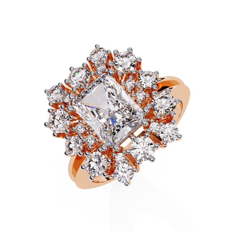 Solitaire Diamond Ring 360 animation renders 3dm stl details