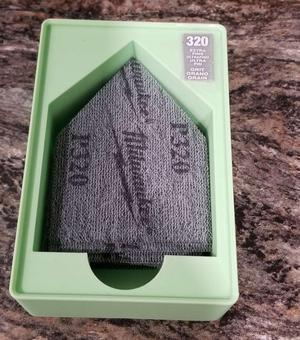 Gridfinity- Milwaukee M12 orbital detail sander pad storage
