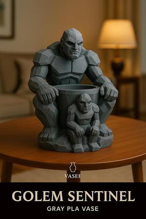 Titan-shaped vase art organizer for bold decor