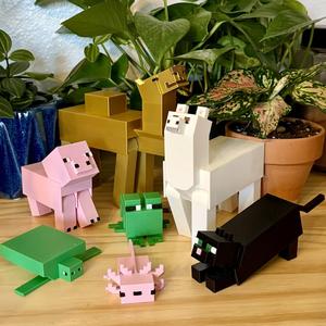 Minecraft Animals – Pig.Axolotl.Camel.Llama.Turtle.Ocelot.Frog.