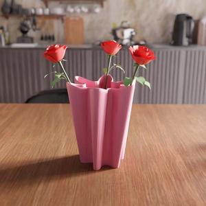 3D Modern Unique Vase STL File – 3D Printable Planter, Indoor Flower Vase, Home Decor, Desk Decor, 3D Print File, Gift for Her