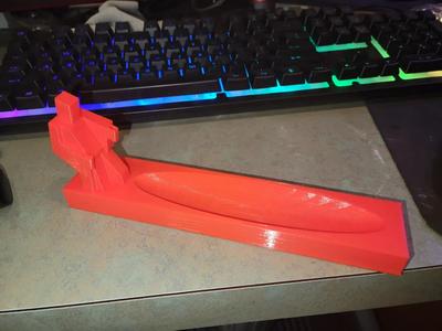 low poly samurai incense burner stand