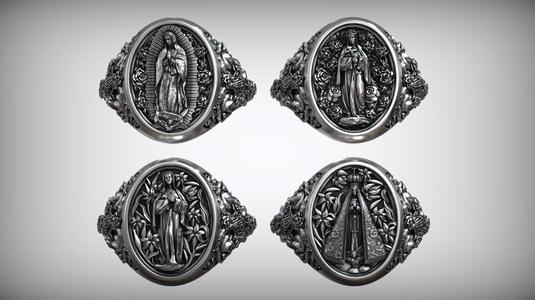 Nossa Senhora Aparecida y Guadalupe y Mariana y Rosa de Lima 3D Model Collection