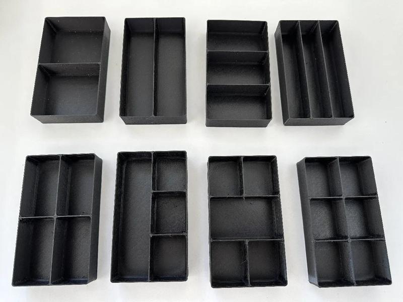 Small Parts Organizer Boxes (16 Boxes 2 Heights)  – The Ultimate Collection (e.g. compatible with Aldi Organizer)