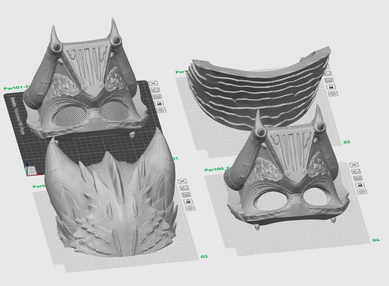 Darth Vader Dragonscale Helmet – Wearable – 3D print STL and multicolor 3MF file