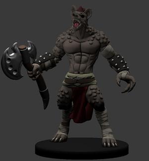 Gnoll Berserker Miniature
