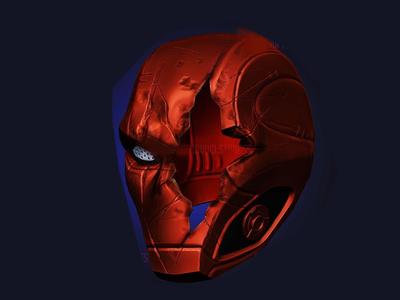 Red Hood Titans Battle Damage Helmet - Red Hood Broken Helmet