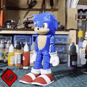 Flexi Sonic The Hedgehog – Print In Place – No supports