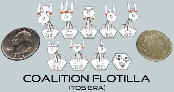 MicroFleet TOS-Era Coalition Flotilla Starship Pack