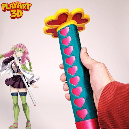 COLLAPSING KATANA – MITSURI KANROJI – DEMONSLAYER – (PRINT IN PLACE + ASSEMBLY VERSION)