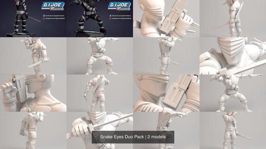 Snake Eyes Duo Pack 3D Model Collection