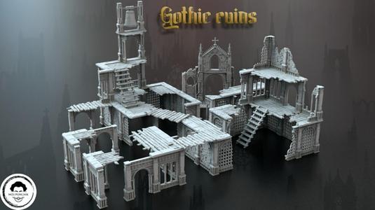 Gothic Ruins 3D Model Collection