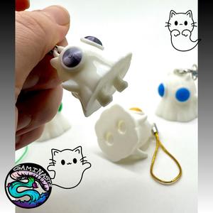 Ghost Cat Keychain