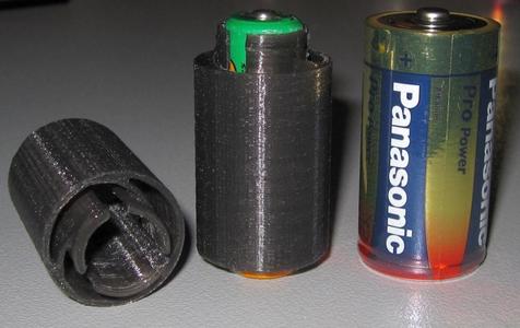 AA to C Battery Adapter