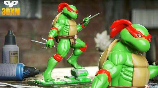 TMNT Raphael STL for 3D Printing ChibiSTL 3DXM