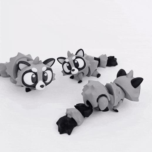 Flexi Raccoon Articulated, Print in Place