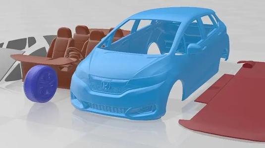 Honda Fit LX 2017 Printable Car