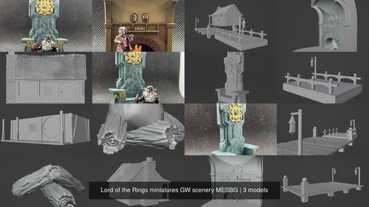 Lord of the Rings miniatures GW scenery MESBG 3D Model Collection