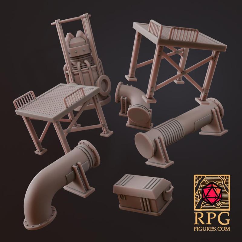 Printable Terrains - Science Fiction Modular Pack 1
