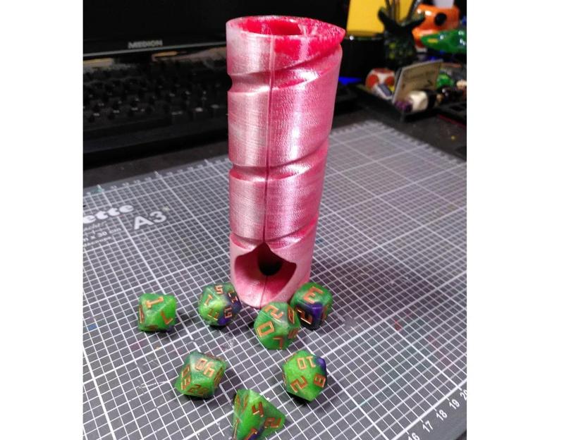 Vase Mode Helix Dice Tower