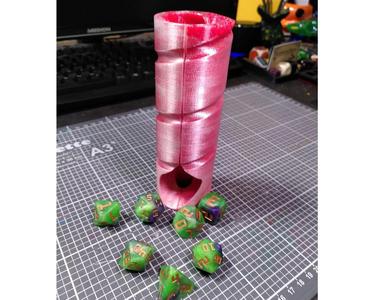 Vase Mode Helix Dice Tower