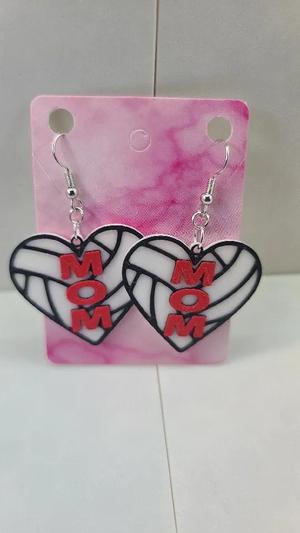 Volleyball Heart Earrings   