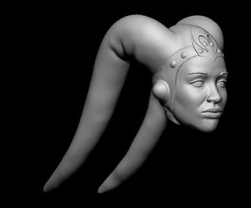 Star wars Head sculpt – Twi’lek Oola – Black Series – Hottoys – 1:12 and 1:6 Scale – Action Figure h
