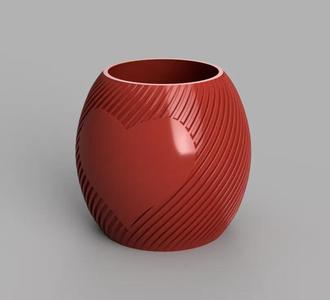 Spiral planter with heart