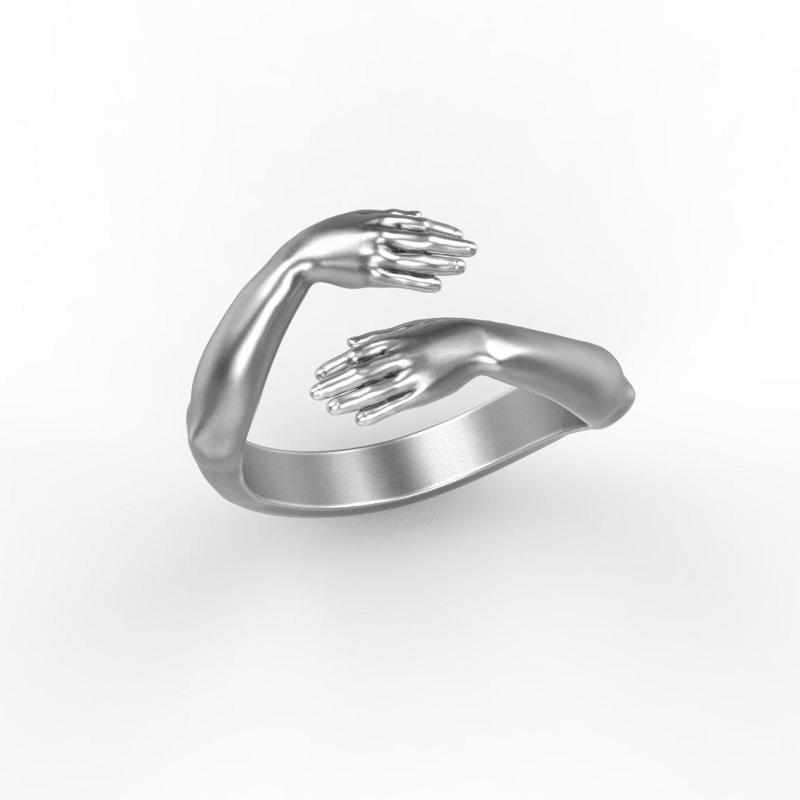 Hug ring hands ring STL