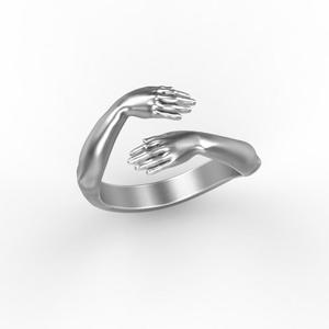 Hug ring hands ring STL