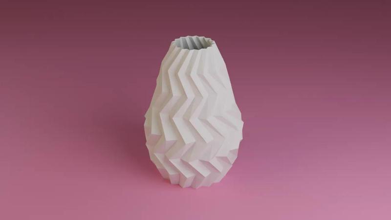 Lo-Poly Wavy Vase