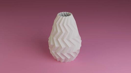 Lo-Poly Wavy Vase