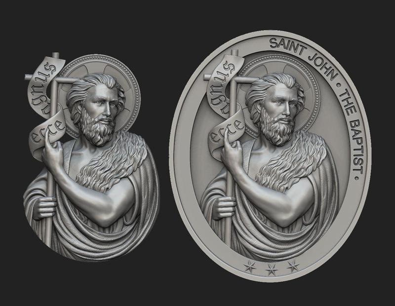 Saint John the Baptist Pendant and Medallion