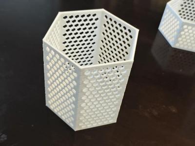 Hexagonal Assemblable (Infinitely Connectable) Openwork Perforated Storage Box 100*100 Multiple Combinations One-Click Print User-Friendly