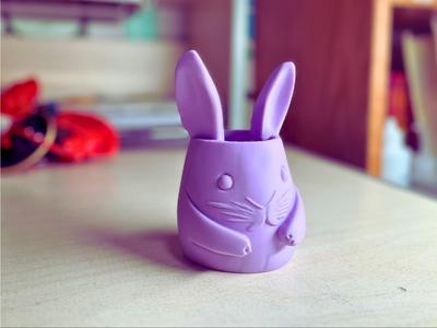 Kawaii Big-Eared Bunny Pen Holder