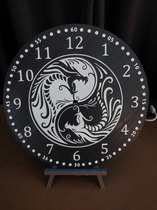 Dragon Yin Yang Clock