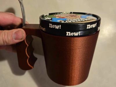 Pistol grip Ben and jerry’s ice cream pint holder