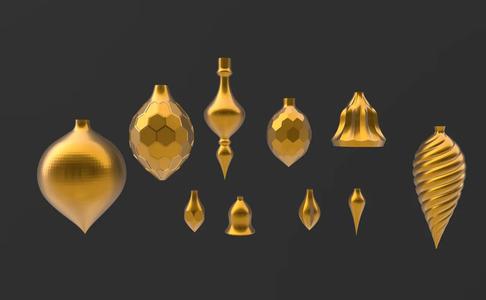 Vase Mode Xmas Ornaments by Billie Ruben