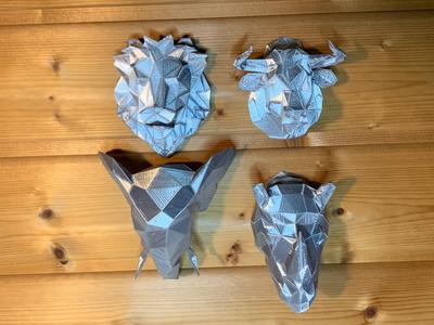 Low Poly Animal Heads