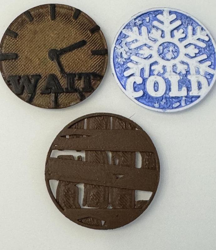 This war of mine Board game, cold, wait and board-up tokens