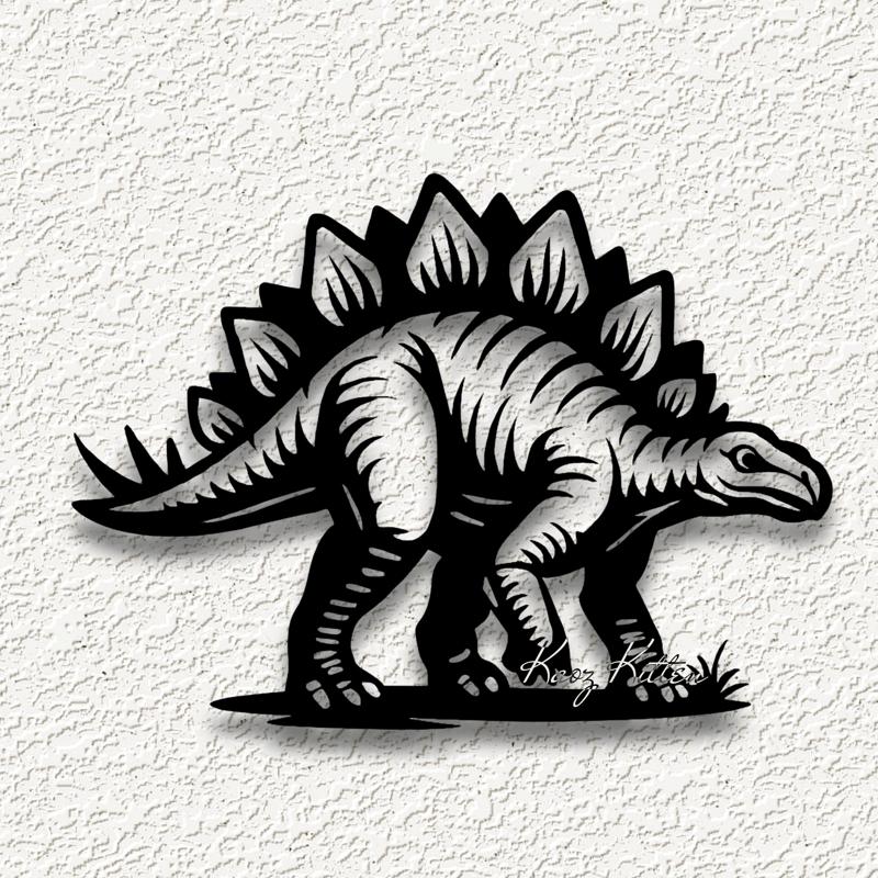 jurassic stegosaurus dinos WALL ART HOME DECORstl