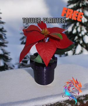 Medieval castle tower planter / no supports / 3mf included