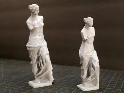 Low Poly Venus De Milo Statue / The Louvre, Paris