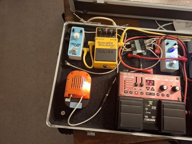 IKEA TRIXIG cordless drill battery powering guitar pedalboard