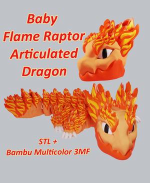 Baby Flame Raptor – Articulated Dragon Fidget Toy