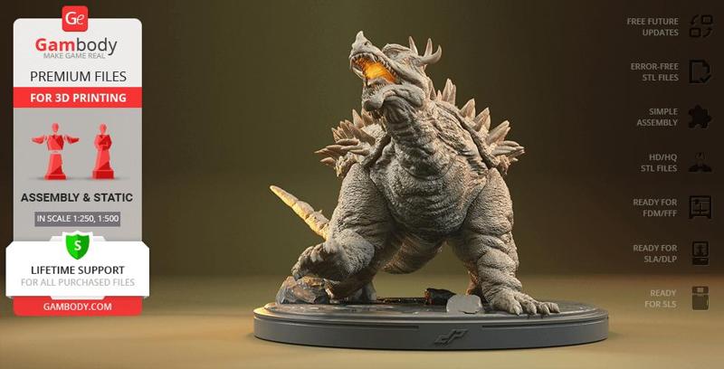 Anguirus 3D Printing Figurine | Assembly