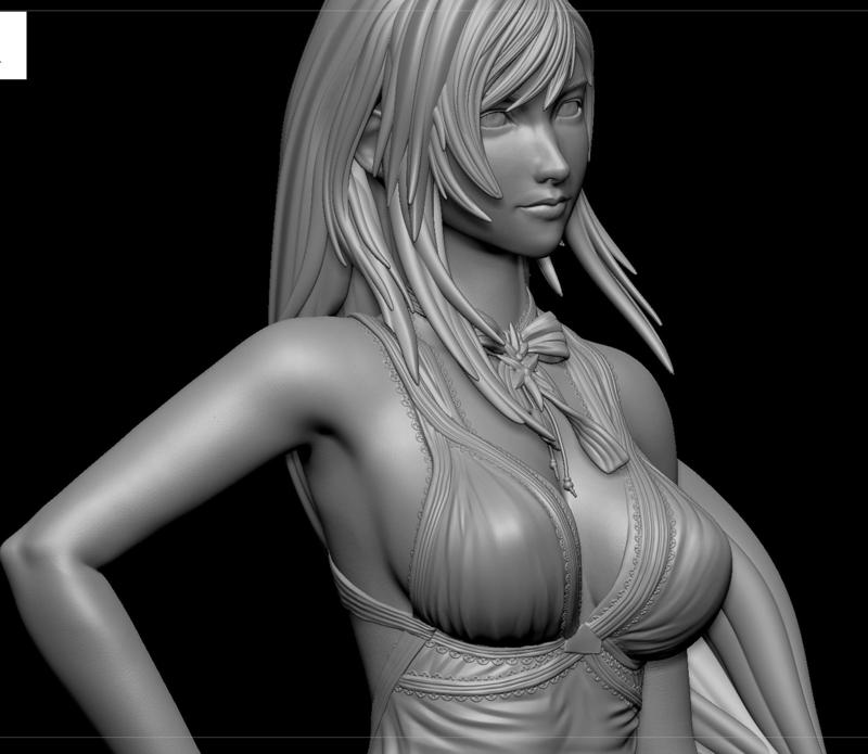 Tifa Lockhart PURPLE DRESS Final Fantasy VII REMAKE HIDEF KEYED
