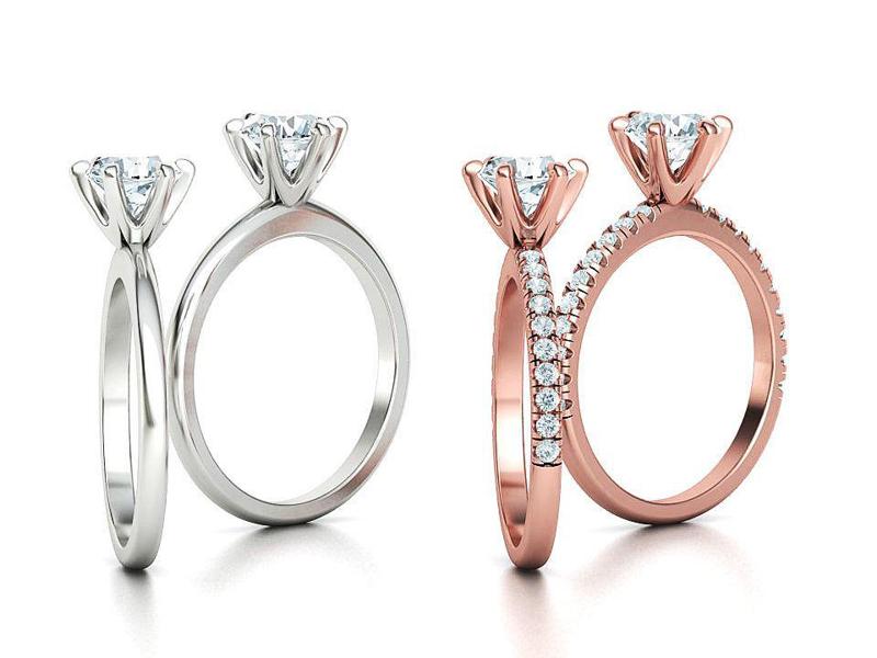 Solitaire Engagement Ring 1ct Stone Crown Head Collection