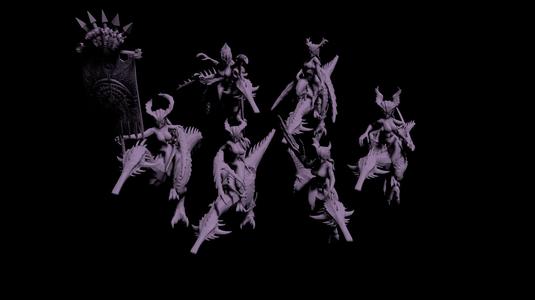 Demon Girls on Wyrm Steeds (NSFW)